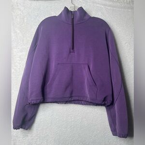 lululemon athletica  Women Purple Half-Zip Sweatshirt Size 10.